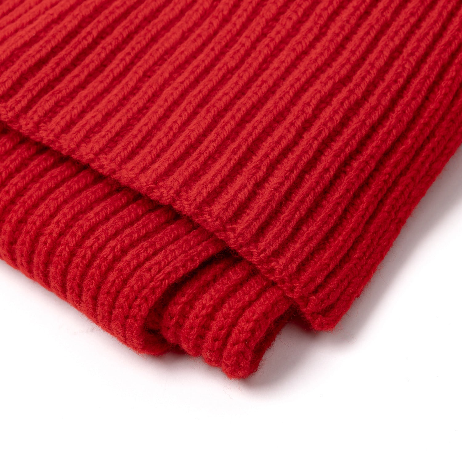 Scarf "Ribbed Scarf" made from Lambswool and Cashmere - 6 Ply
